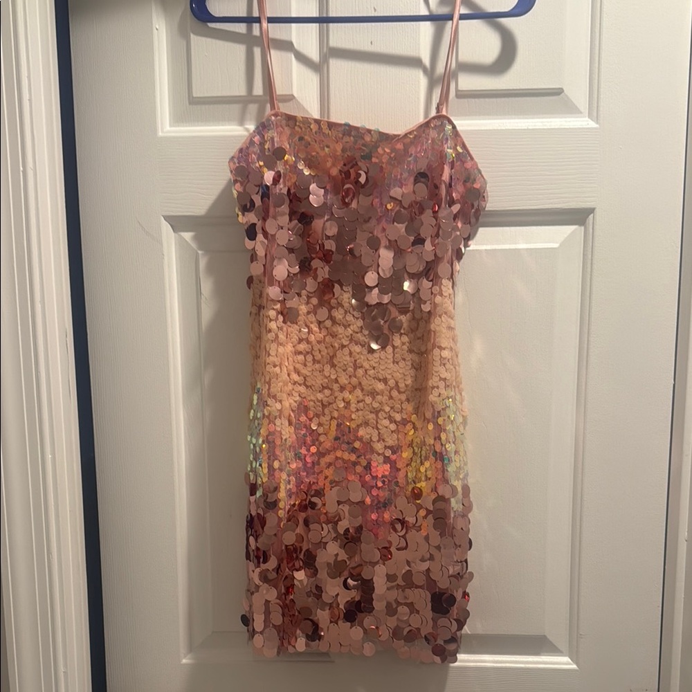 12th Tribe NWT Sequin Spaghetti Strap Dress